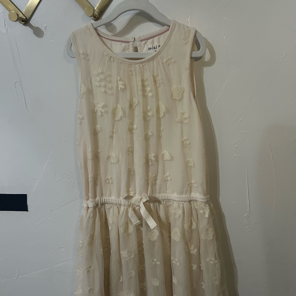 Mini Boden Cream Sleeveless Sundress